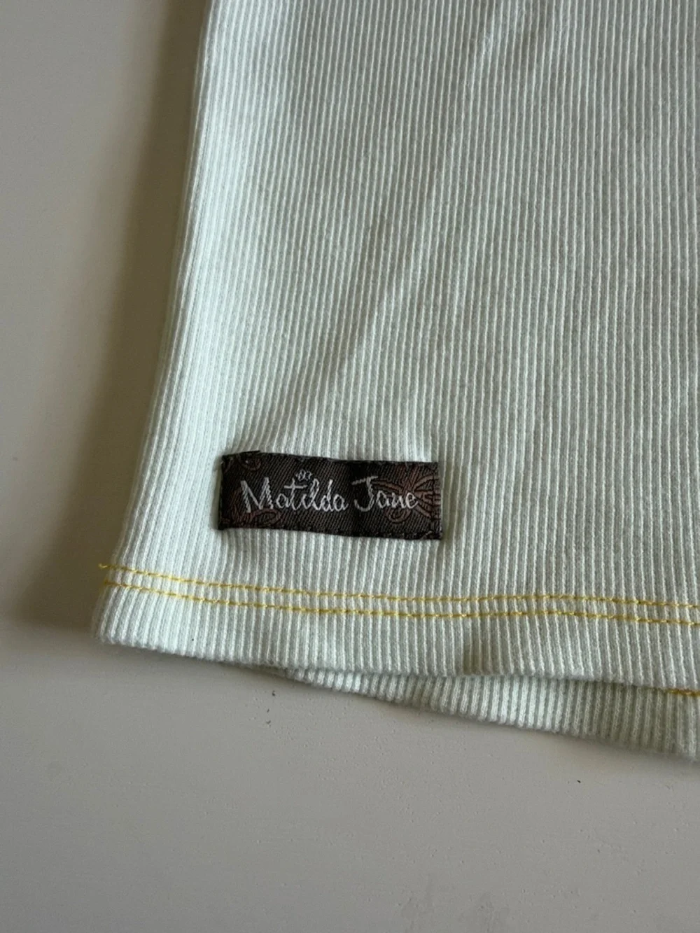 Matilda Jane Pale Blue Tank Top with Picot & Floral Trim EUC - Picture 5 of 5